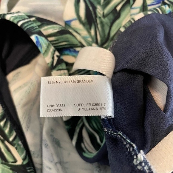 A.N.A. Women's Tankini (TOP ONLY) Palm Leaves Print Size L - Picture 4 of 4